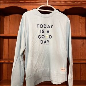 Life Is Good Sky Blue Sweatshirt